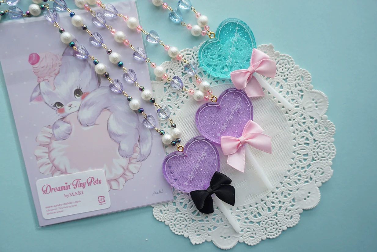 Sweet Lolita Necklace Heart-Shaped Lollipop Necklace - Image 16