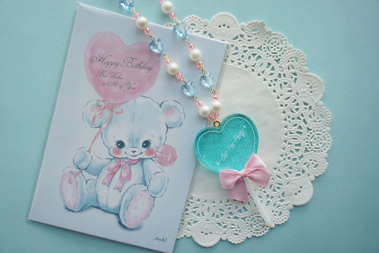 Sweet Lolita Necklace Heart-Shaped Lollipop Necklace - Image 31