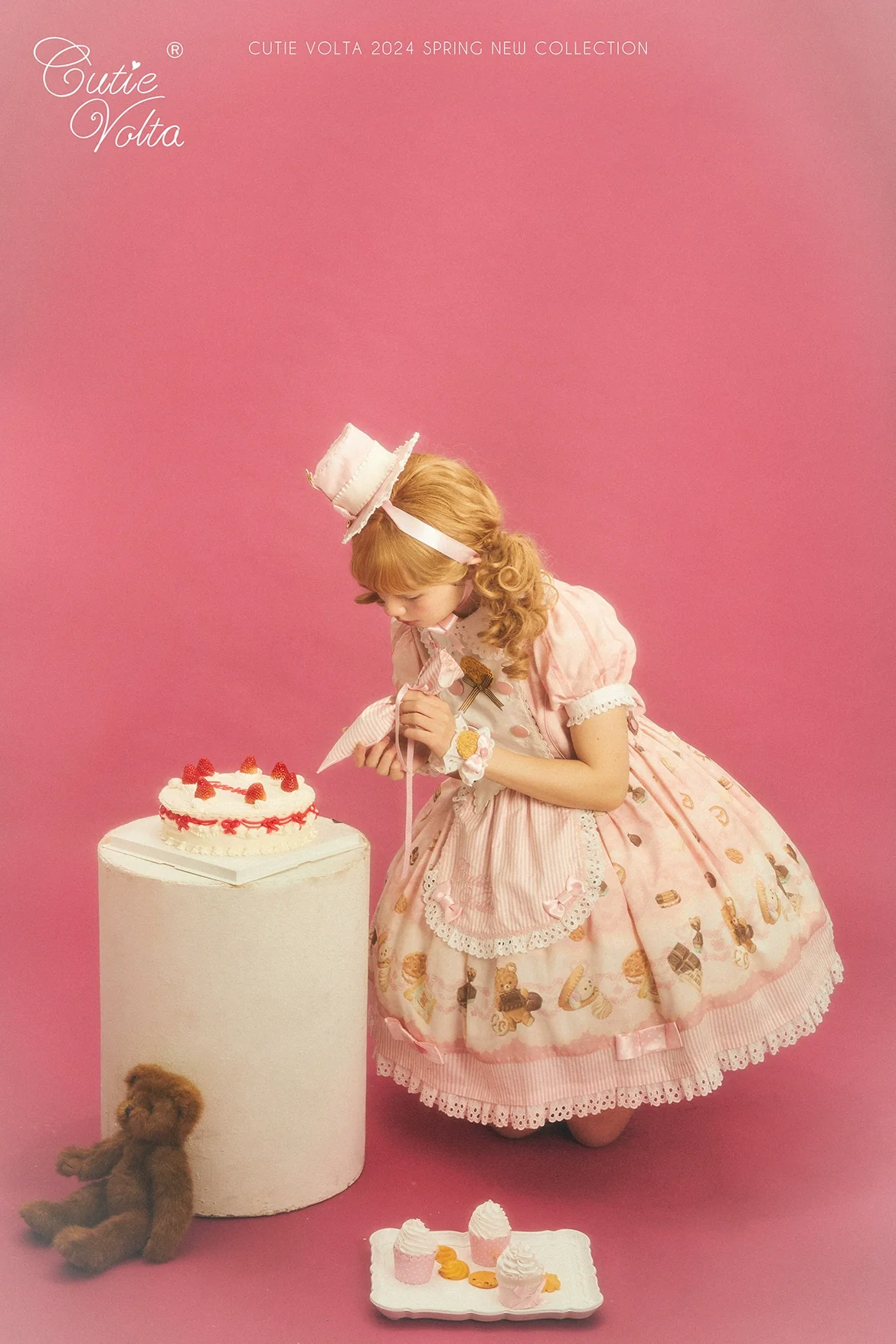 CutieVolta - Blissful Confectionery - Sweet Lolita OP Dress Bear Print JSK - Image 11