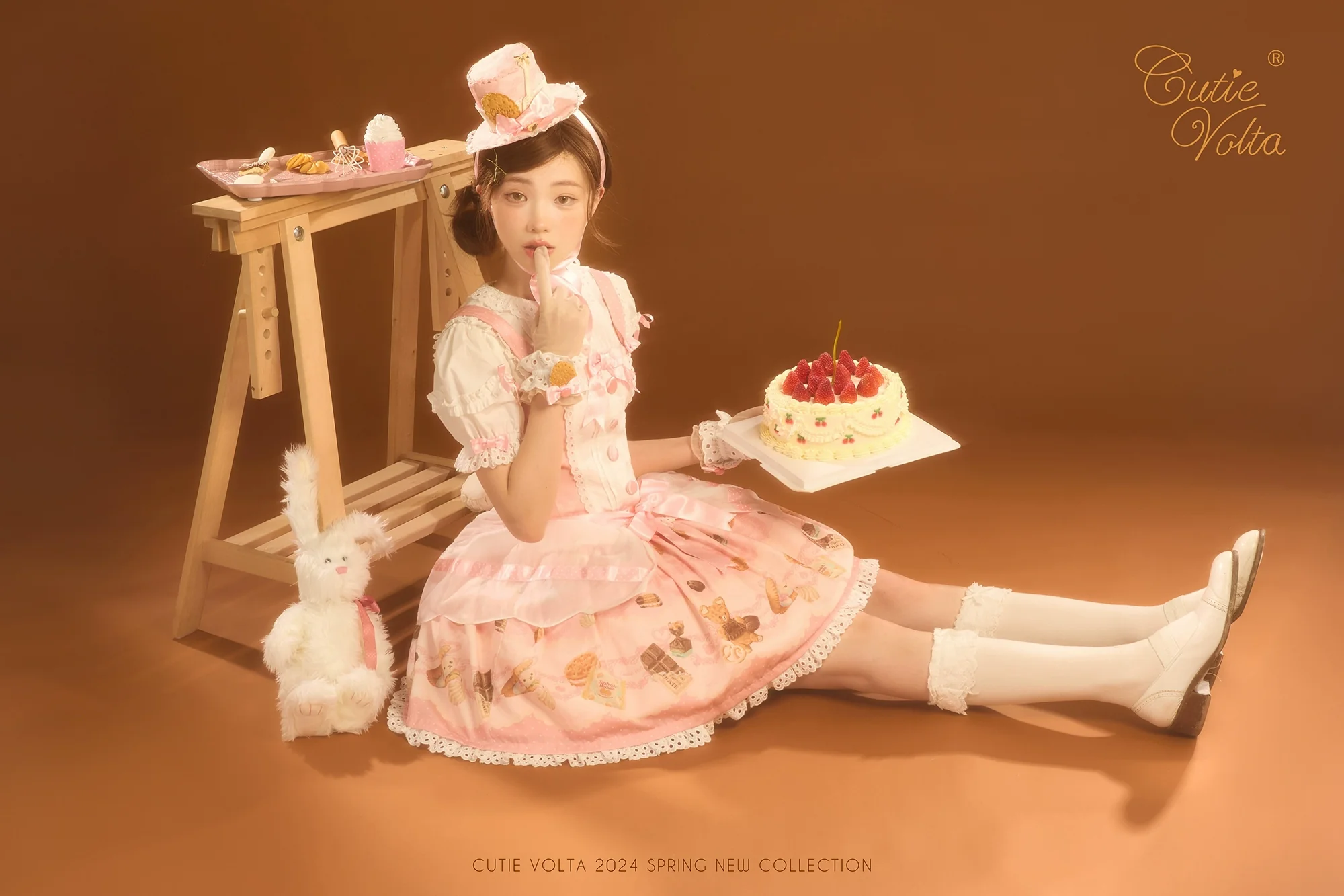 CutieVolta - Blissful Confectionery - Sweet Lolita OP Dress Bear Print JSK - Image 12