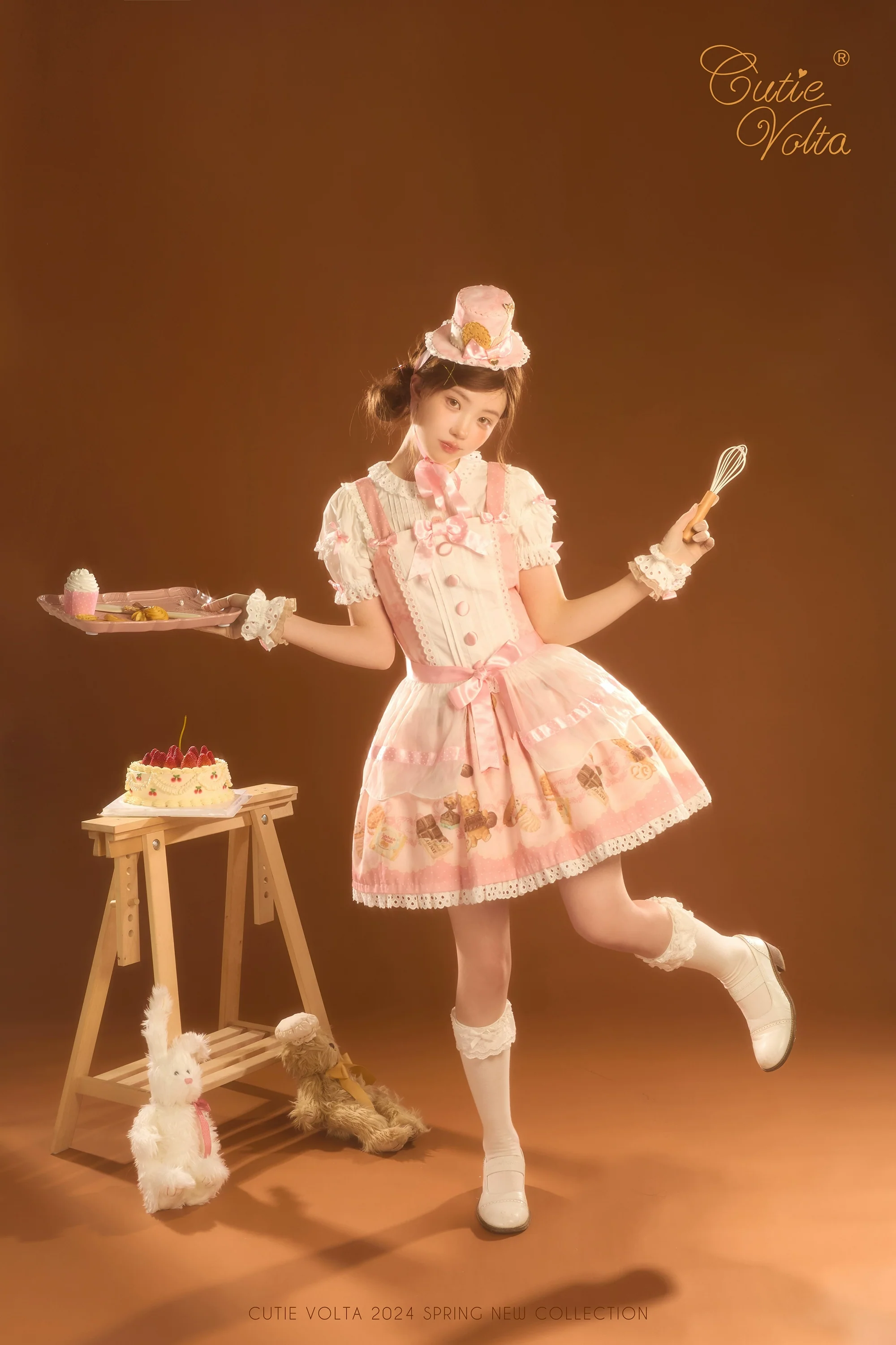 CutieVolta - Blissful Confectionery - Sweet Lolita OP Dress Bear Print JSK - Image 13
