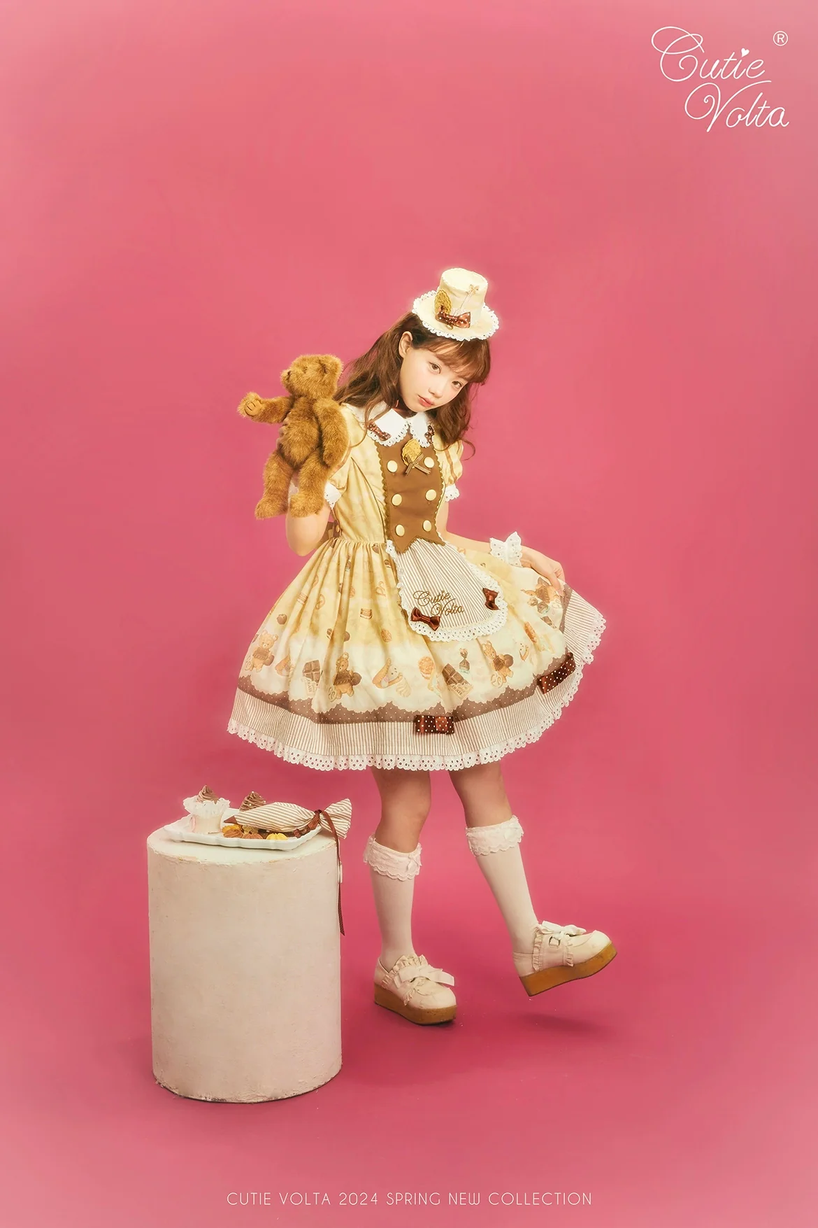 CutieVolta - Blissful Confectionery - Sweet Lolita OP Dress Bear Print JSK - Image 17