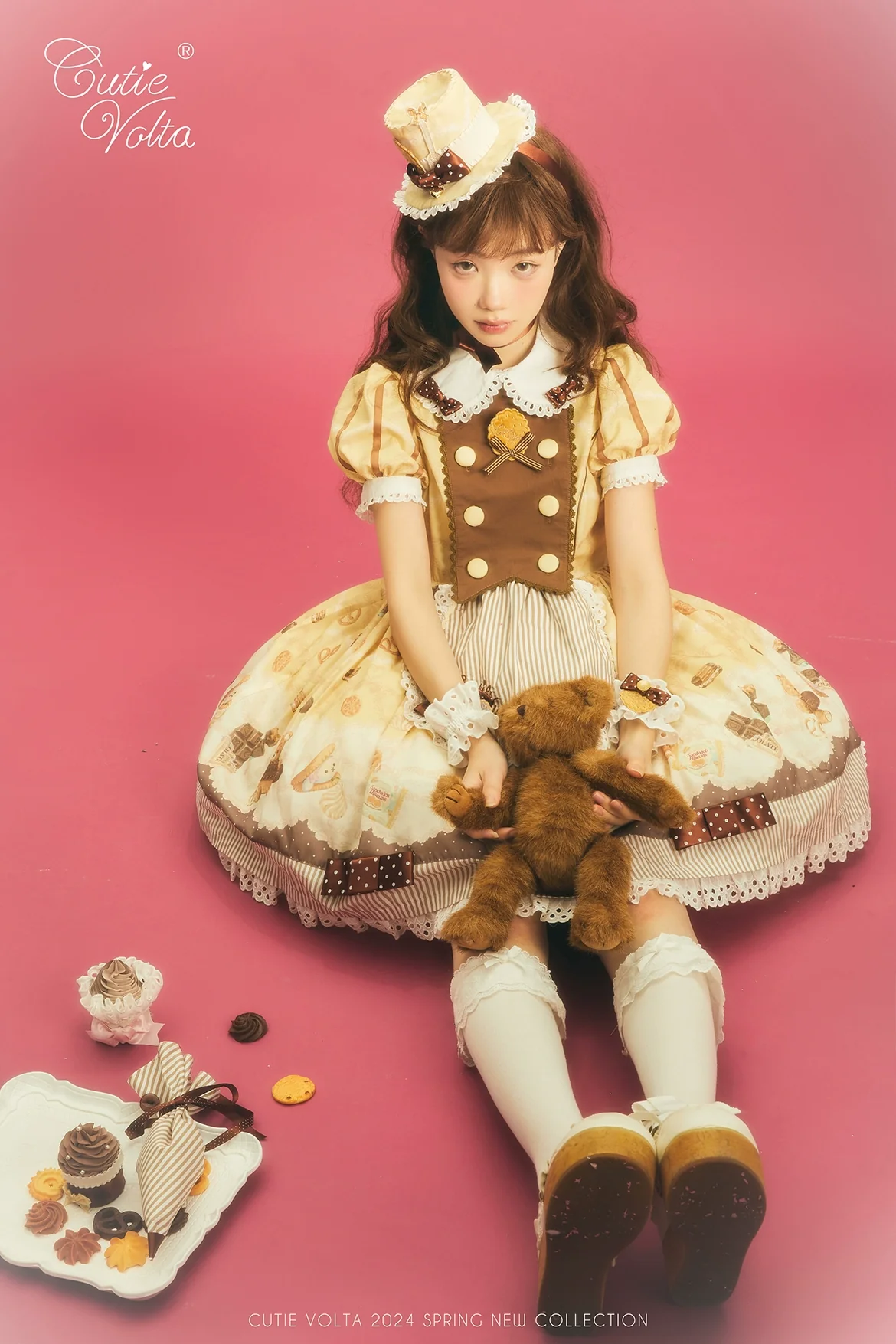 CutieVolta - Blissful Confectionery - Sweet Lolita OP Dress Bear Print JSK - Image 18