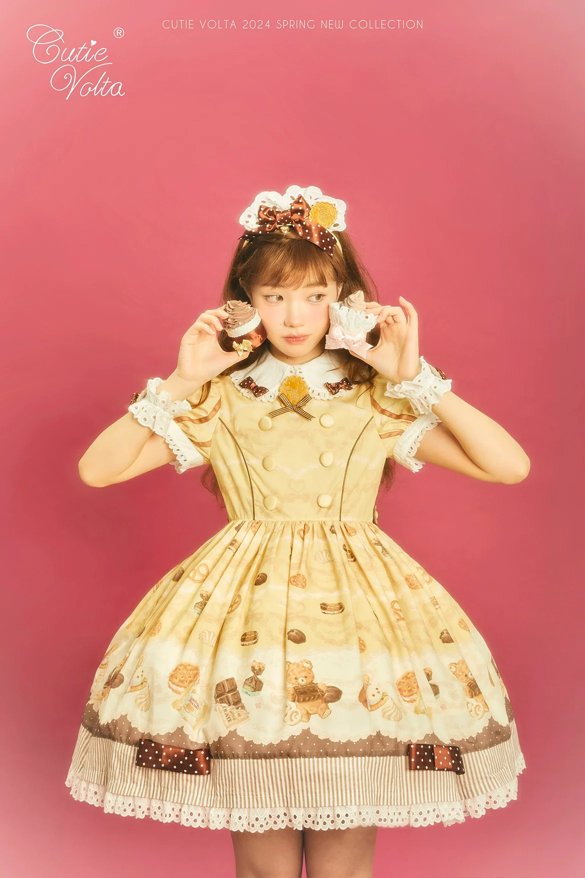 CutieVolta - Blissful Confectionery - Sweet Lolita OP Dress Bear Print JSK - Image 19