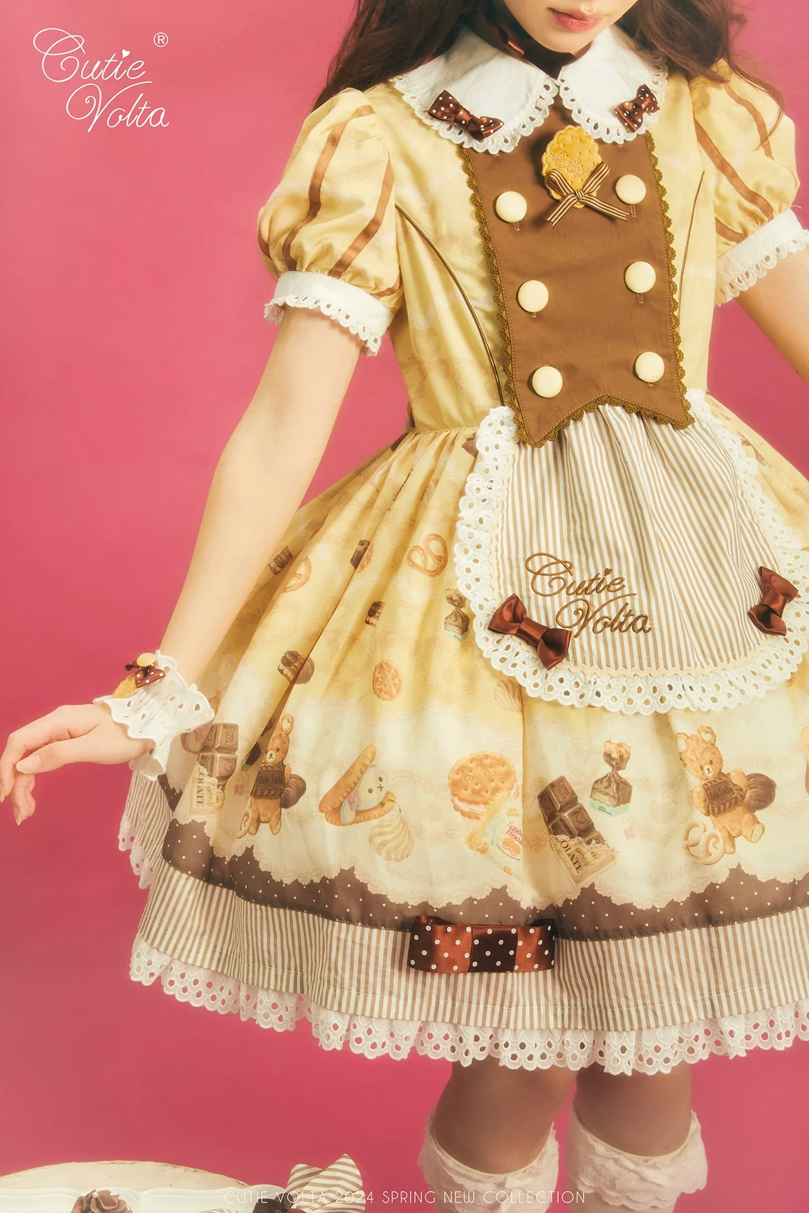 CutieVolta - Blissful Confectionery - Sweet Lolita OP Dress Bear Print JSK - Image 20