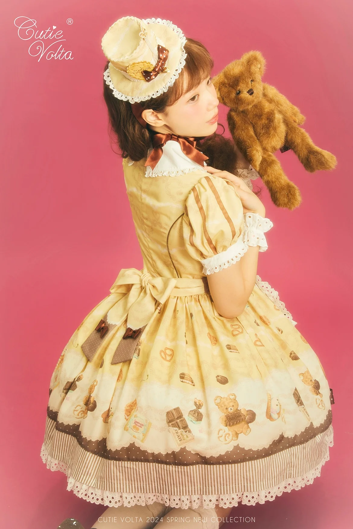 CutieVolta - Blissful Confectionery - Sweet Lolita OP Dress Bear Print JSK - Image 21