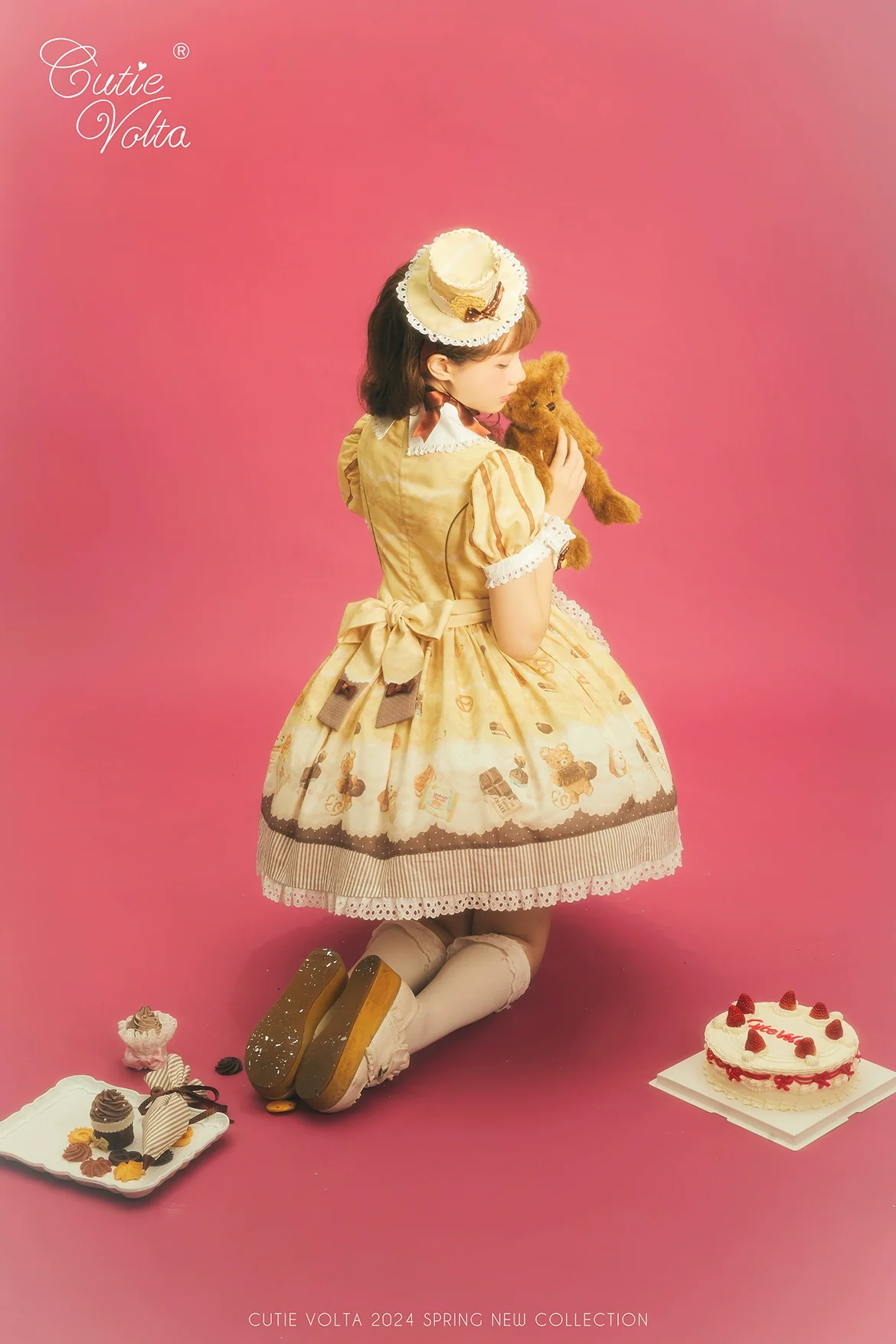 CutieVolta - Blissful Confectionery - Sweet Lolita OP Dress Bear Print JSK - Image 22