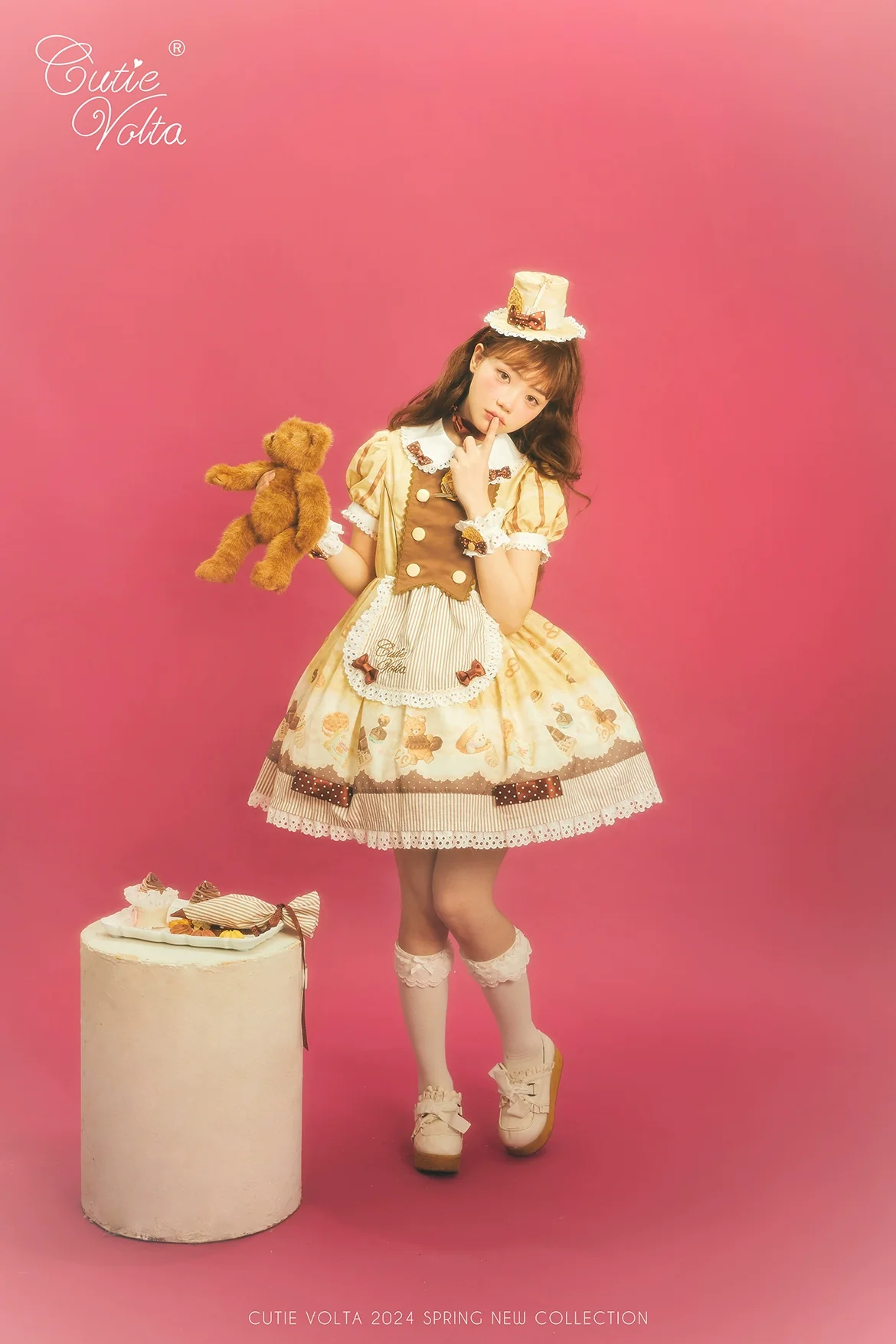 CutieVolta - Blissful Confectionery - Sweet Lolita OP Dress Bear Print JSK - Image 23