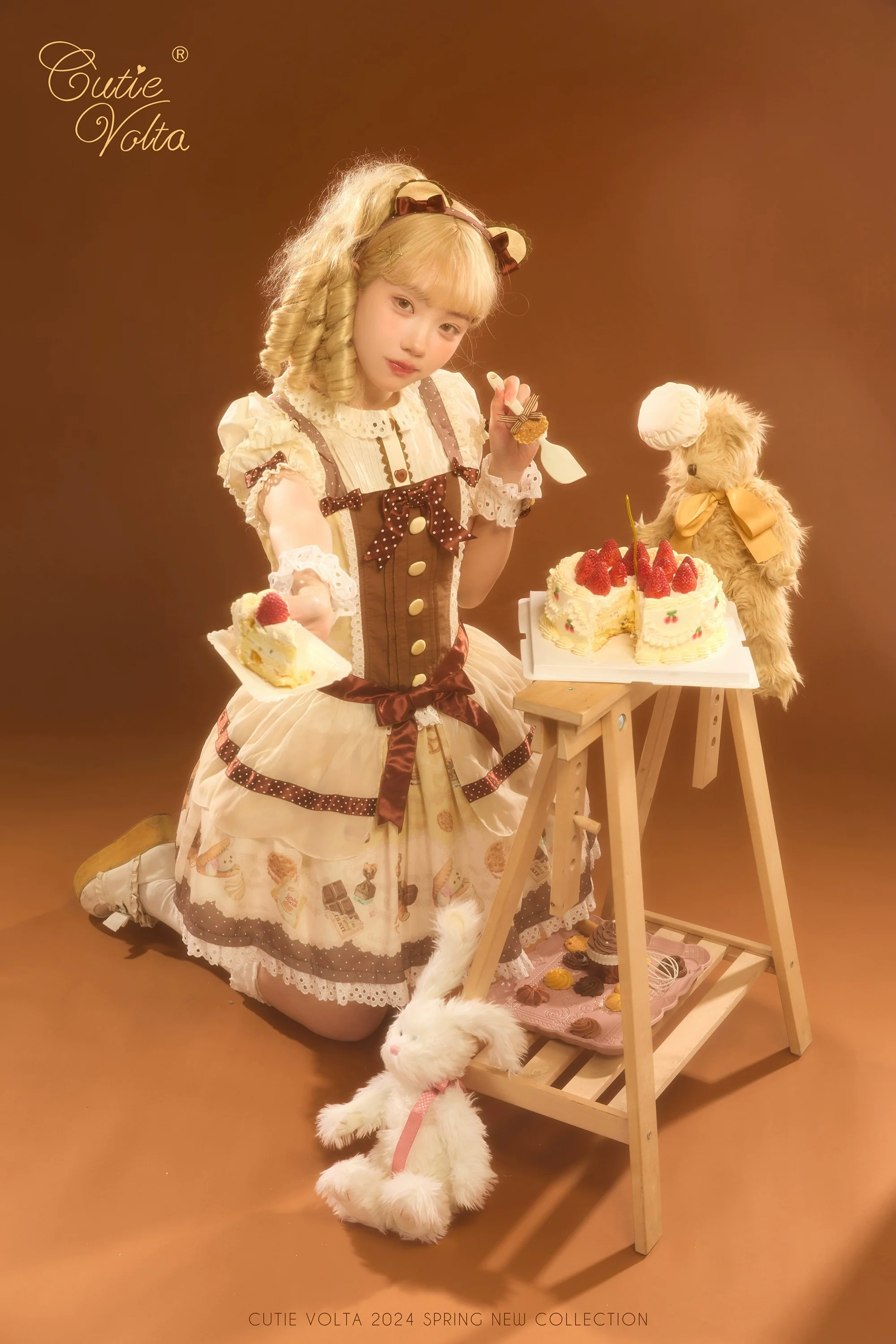 CutieVolta - Blissful Confectionery - Sweet Lolita OP Dress Bear Print JSK - Image 25