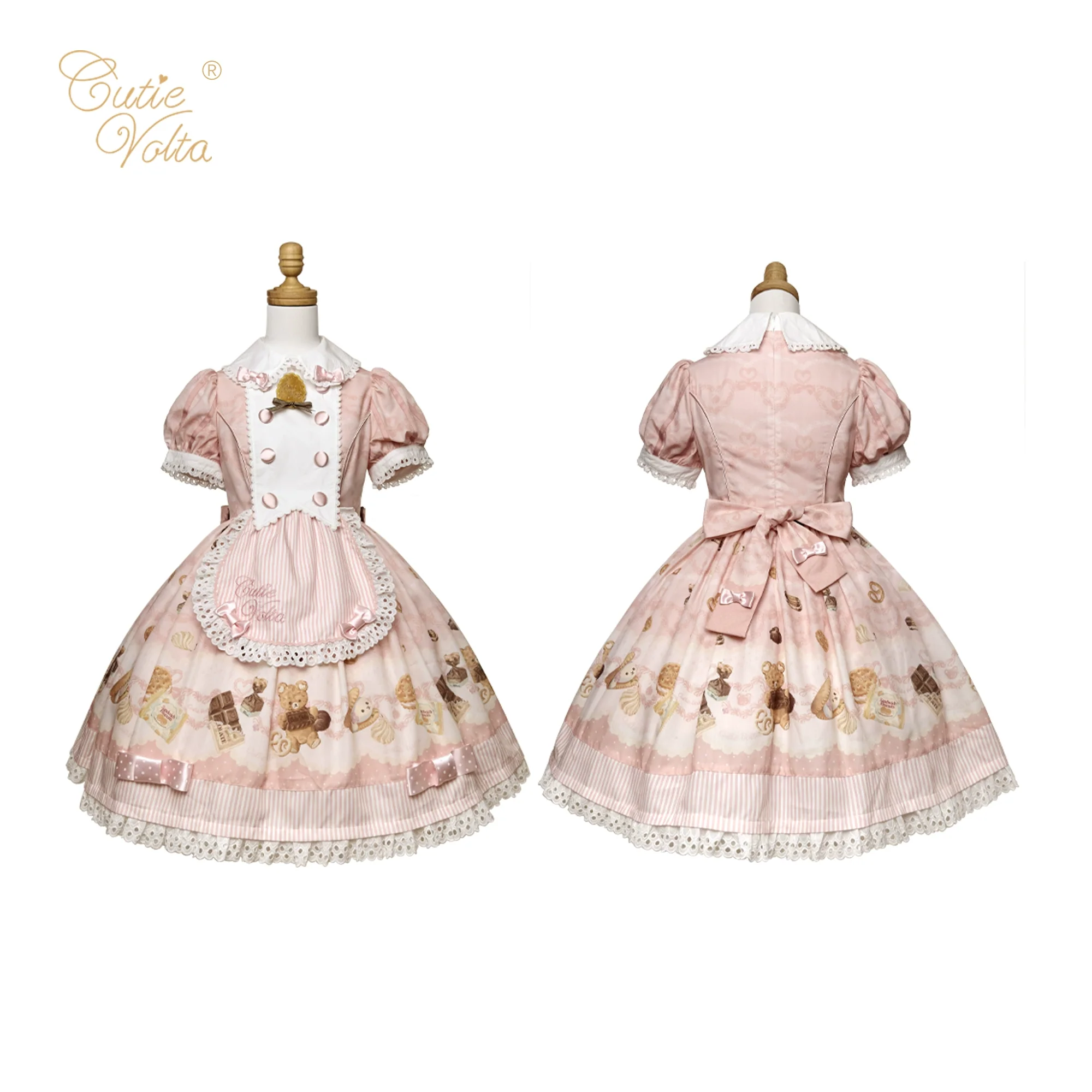 CutieVolta - Blissful Confectionery - Sweet Lolita OP Dress Bear Print JSK - Image 28