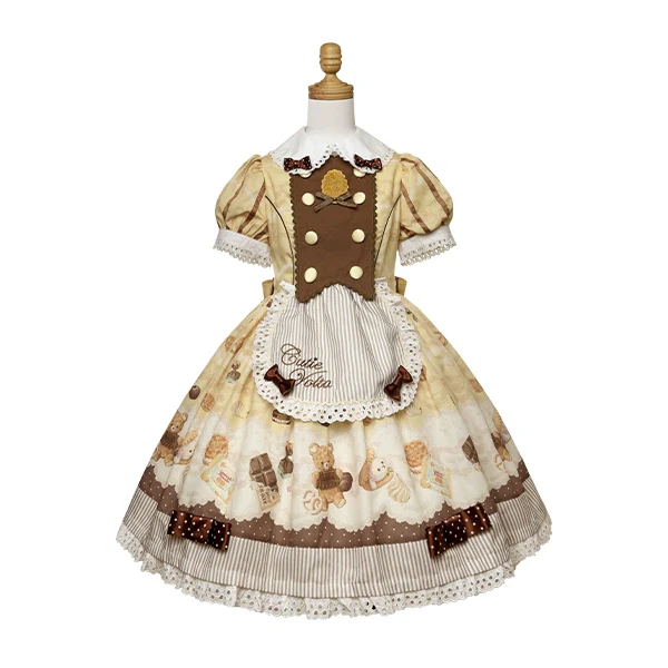CutieVolta - Blissful Confectionery - Sweet Lolita OP Dress Bear Print JSK - Image 29