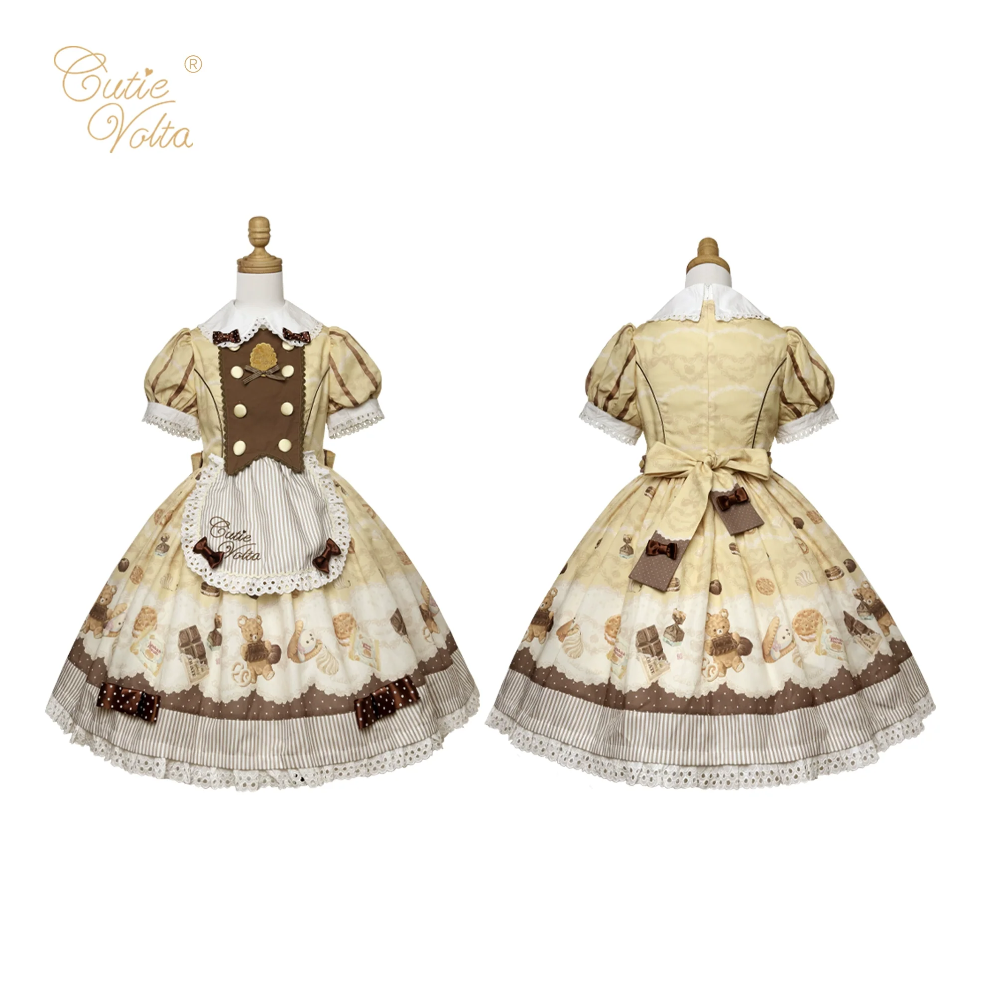 CutieVolta - Blissful Confectionery - Sweet Lolita OP Dress Bear Print JSK - Image 30