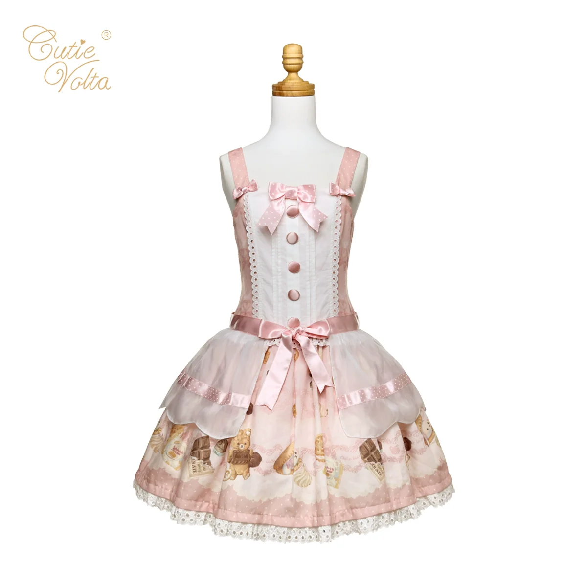CutieVolta - Blissful Confectionery - Sweet Lolita OP Dress Bear Print JSK - Image 31