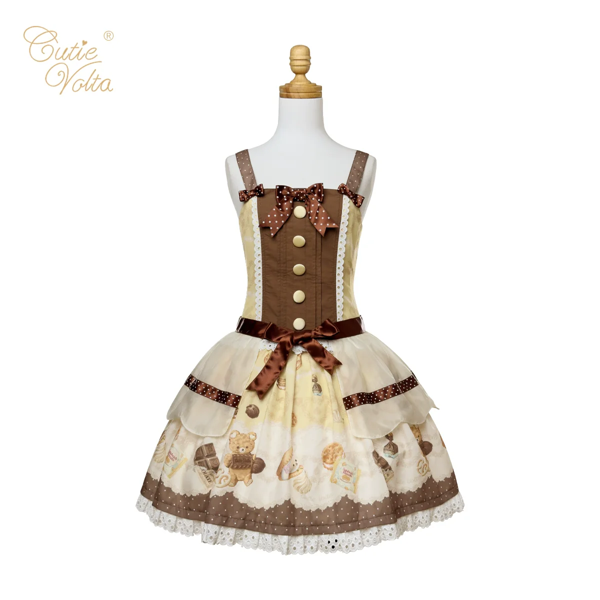 CutieVolta - Blissful Confectionery - Sweet Lolita OP Dress Bear Print JSK - Image 35