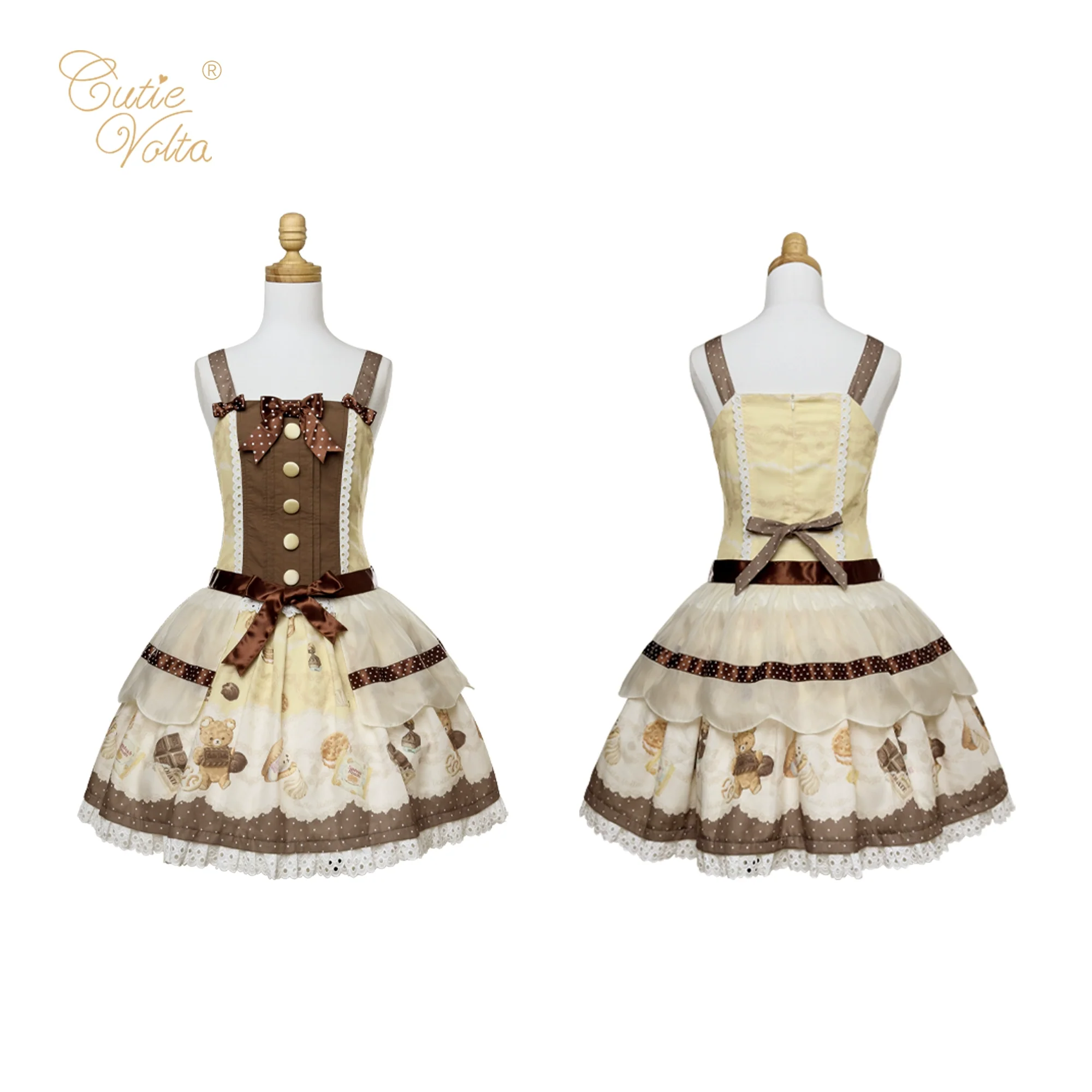 CutieVolta - Blissful Confectionery - Sweet Lolita OP Dress Bear Print JSK - Image 38