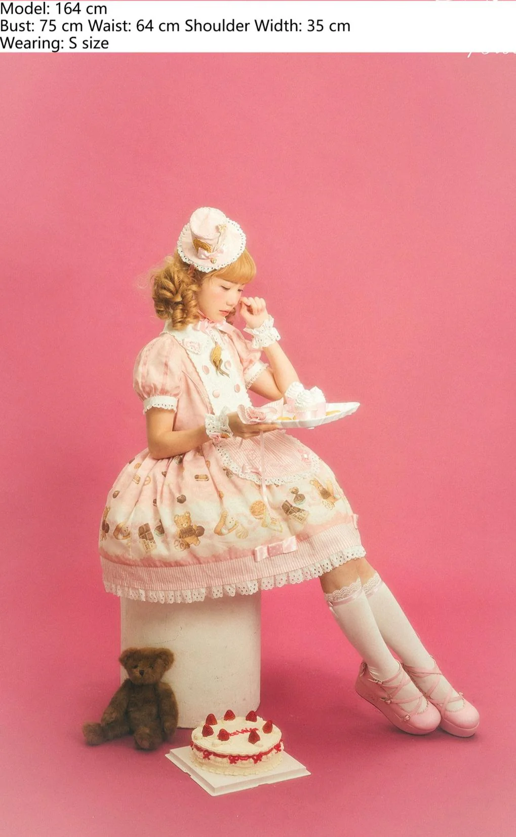 CutieVolta - Blissful Confectionery - Sweet Lolita OP Dress Bear Print JSK - Image 6