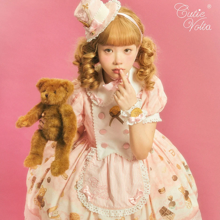 CutieVolta - Blissful Confectionery - Sweet Lolita OP Dress Bear Print JSK - Image 7