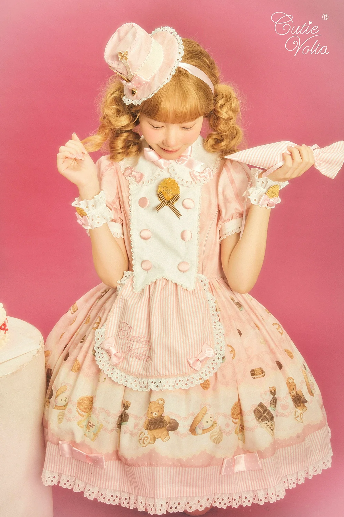 CutieVolta - Blissful Confectionery - Sweet Lolita OP Dress Bear Print JSK - Image 9