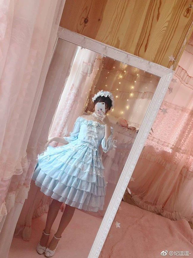 Dawn Wedding - Sweet Lolita OP Dress, Layered Hem - Image 15