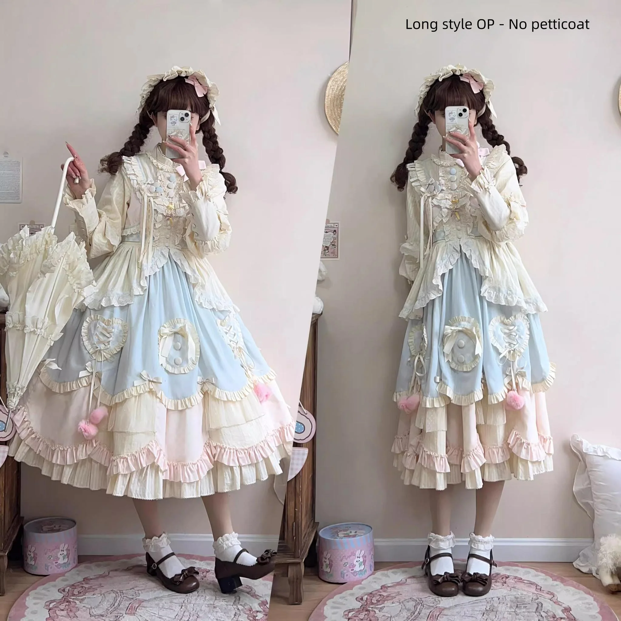 Sleep Macaron - Sweet Lolita OP Dress Solid Color Dress - Image 12