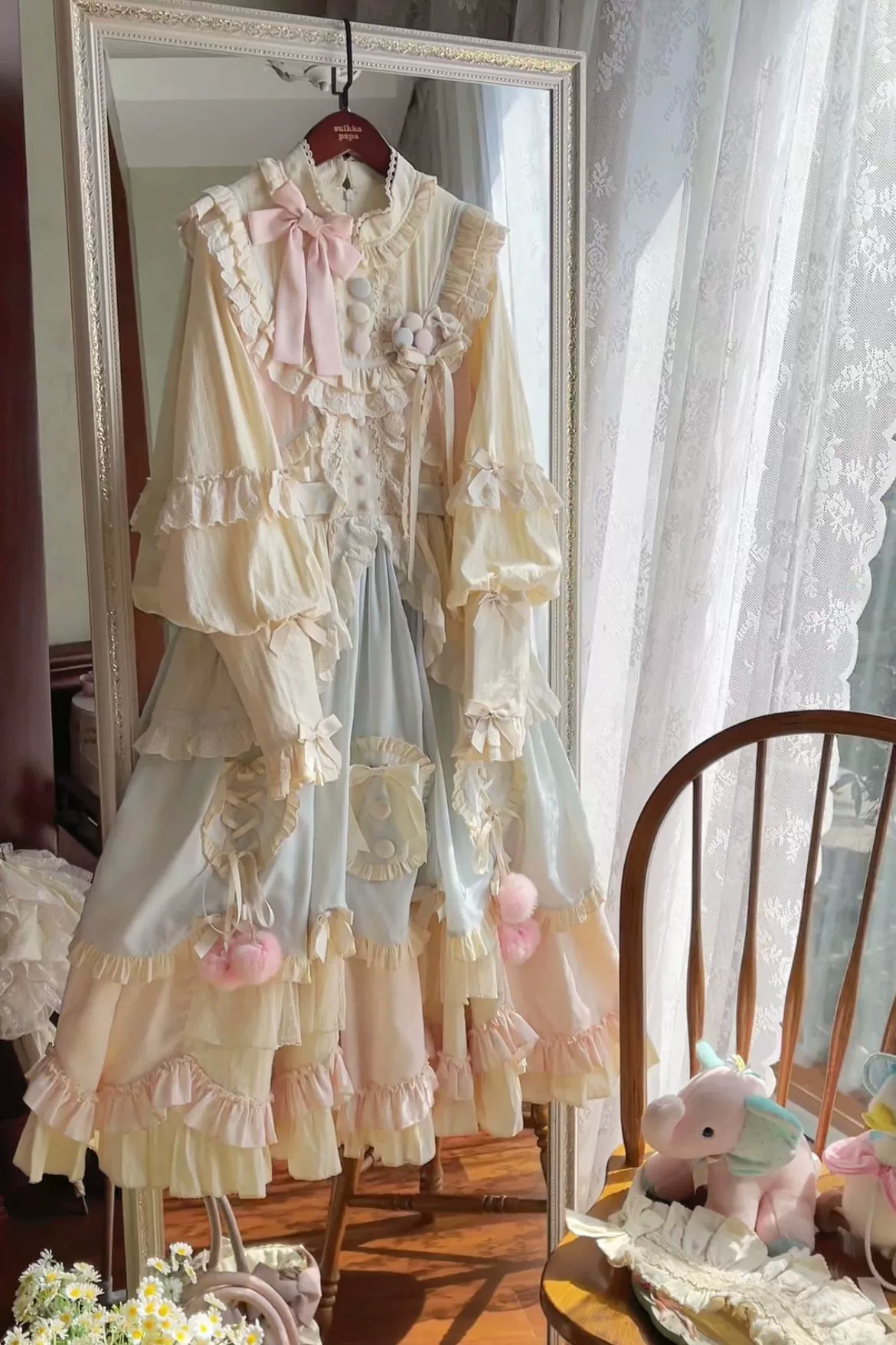 Sleep Macaron - Sweet Lolita OP Dress Solid Color Dress - Image 13