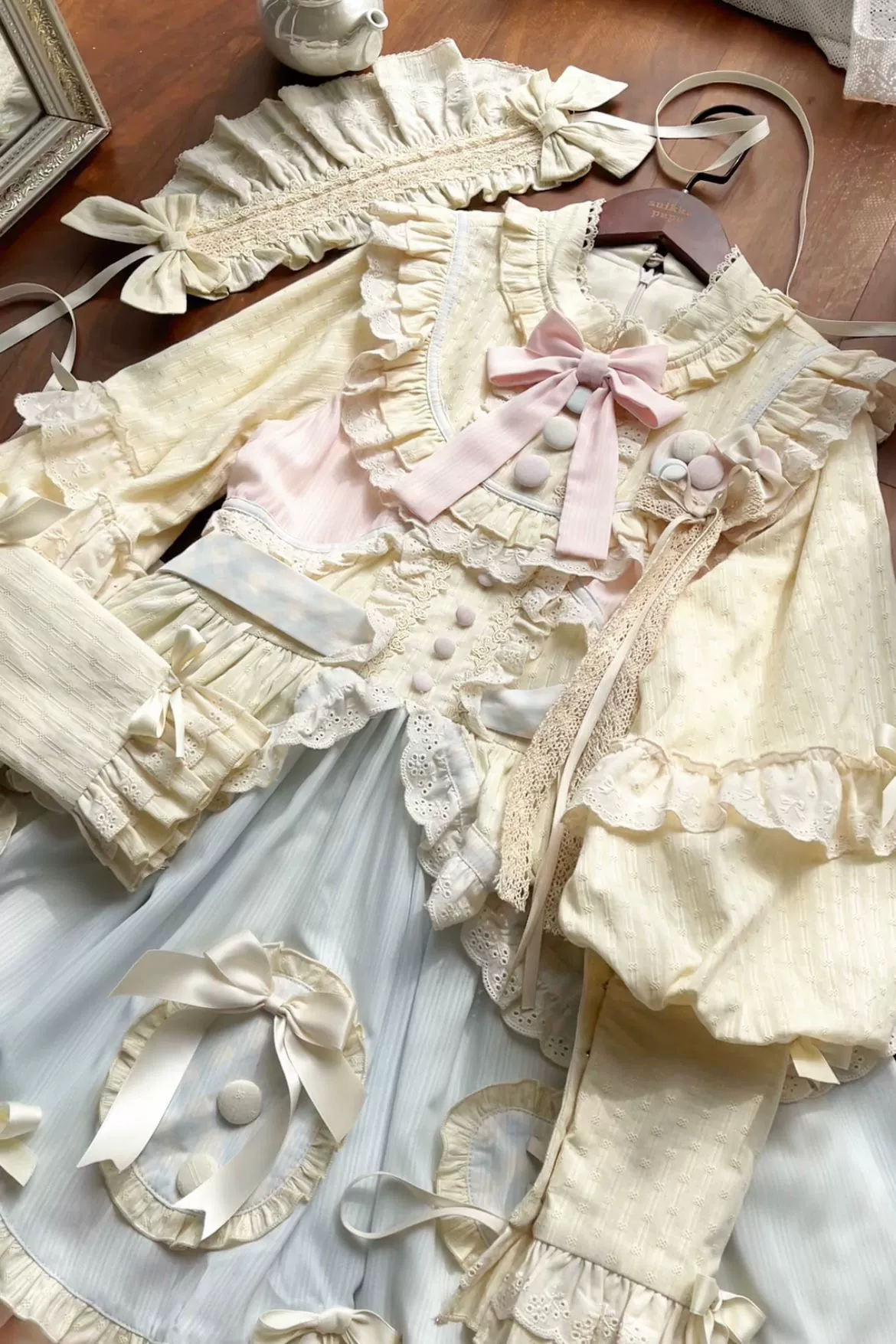 Sleep Macaron - Sweet Lolita OP Dress Solid Color Dress - Image 14