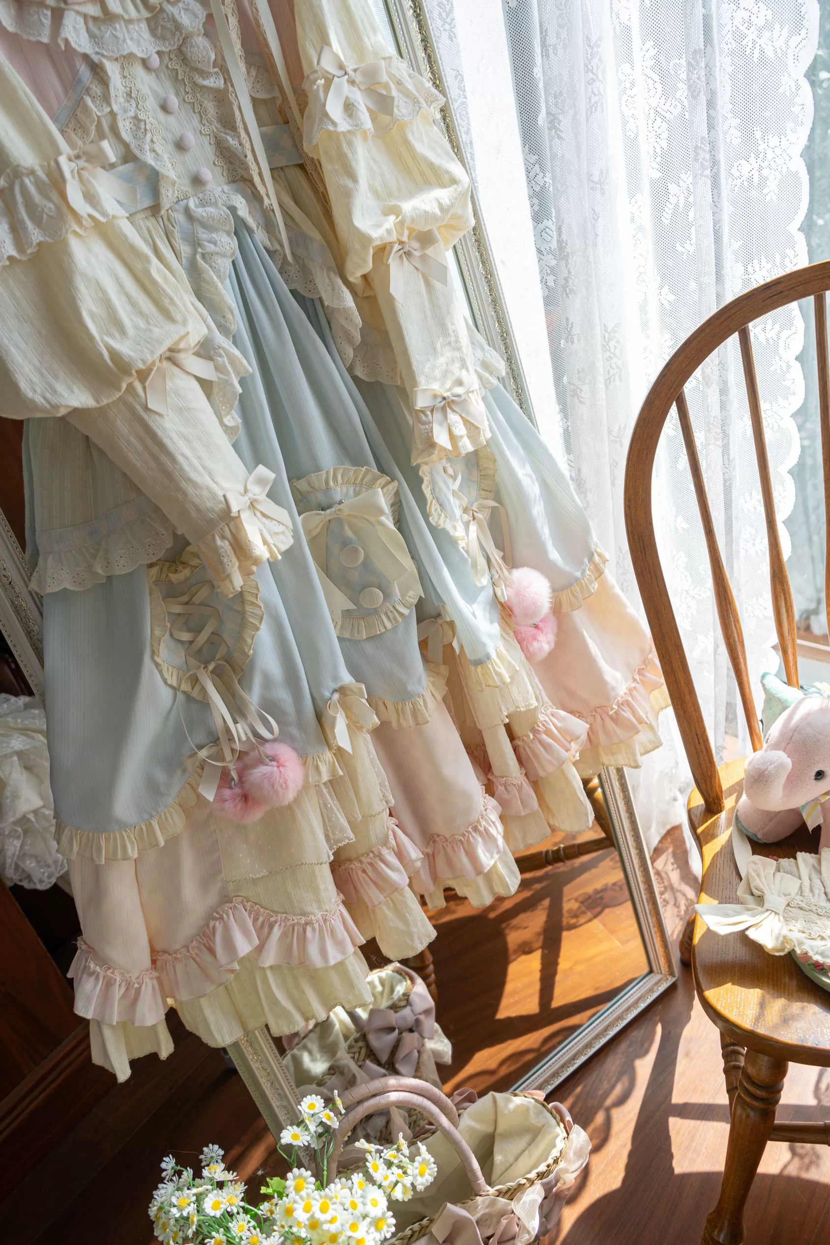 Sleep Macaron - Sweet Lolita OP Dress Solid Color Dress - Image 17