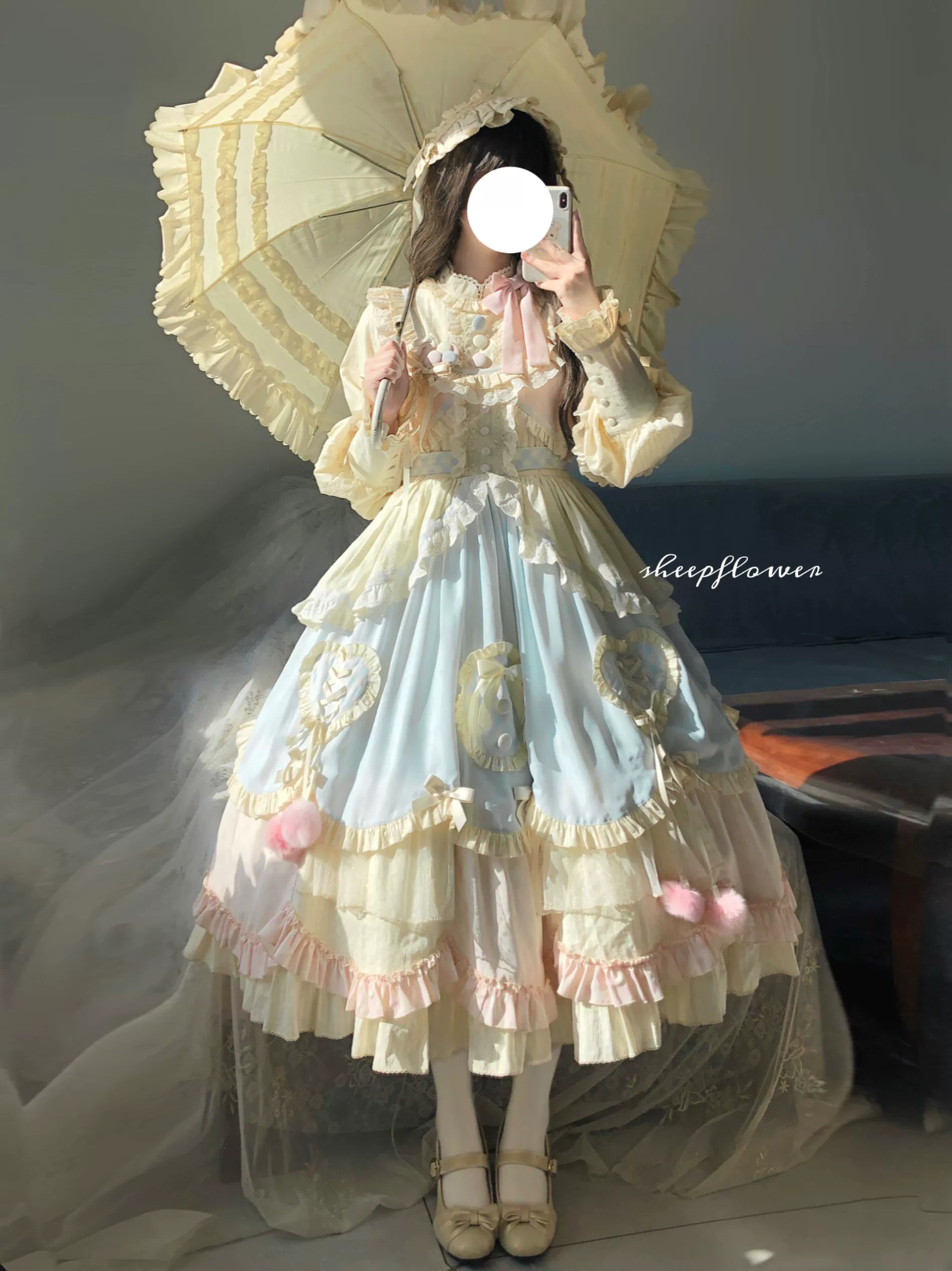 Sleep Macaron - Sweet Lolita OP Dress Solid Color Dress - Image 4