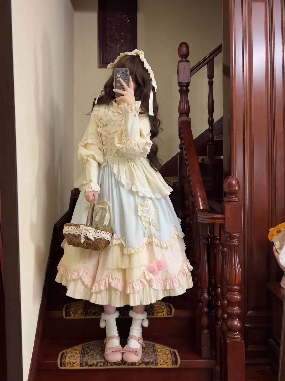 Sleep Macaron - Sweet Lolita OP Dress Solid Color Dress - Image 5
