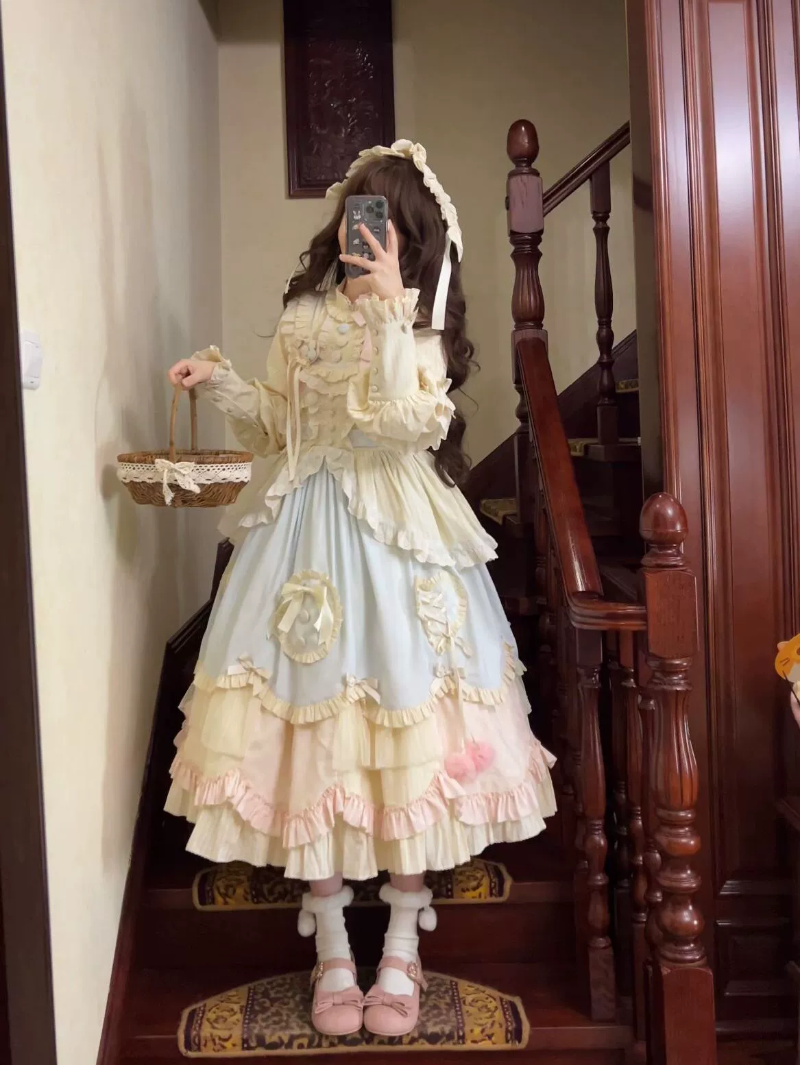 Sleep Macaron - Sweet Lolita OP Dress Solid Color Dress - Image 6