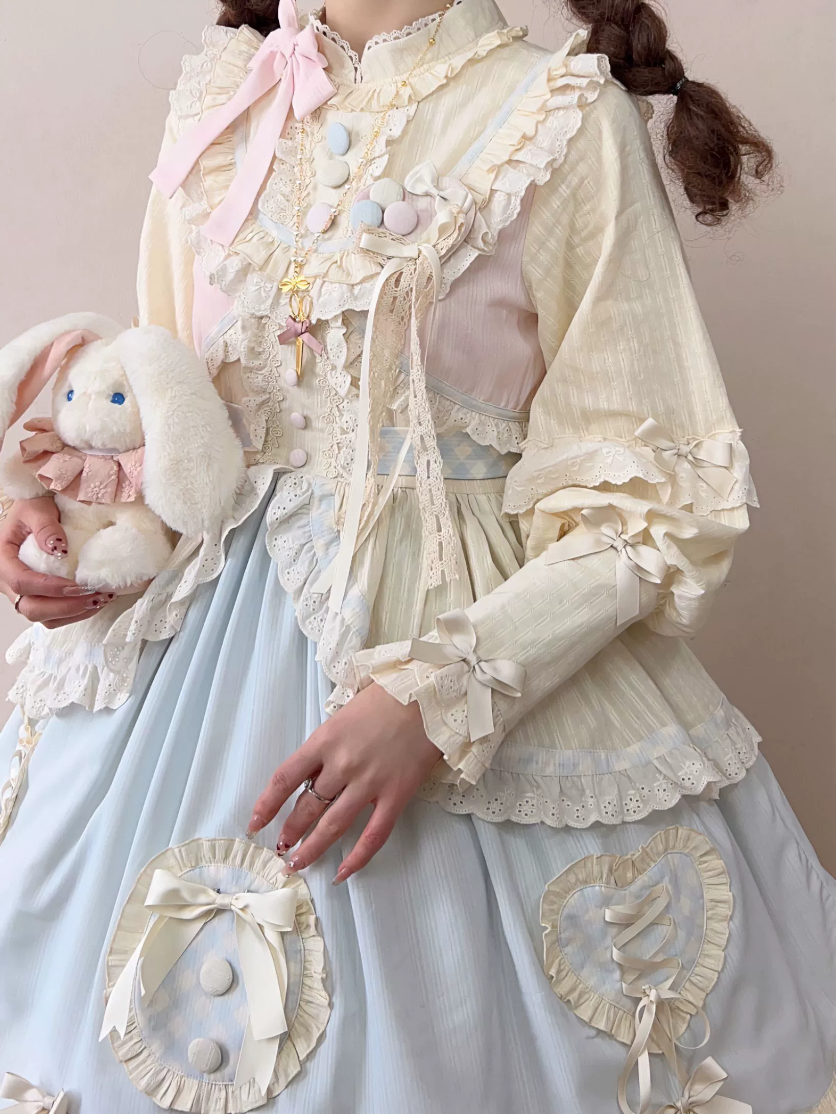 Sleep Macaron - Sweet Lolita OP Dress Solid Color Dress - Image 9