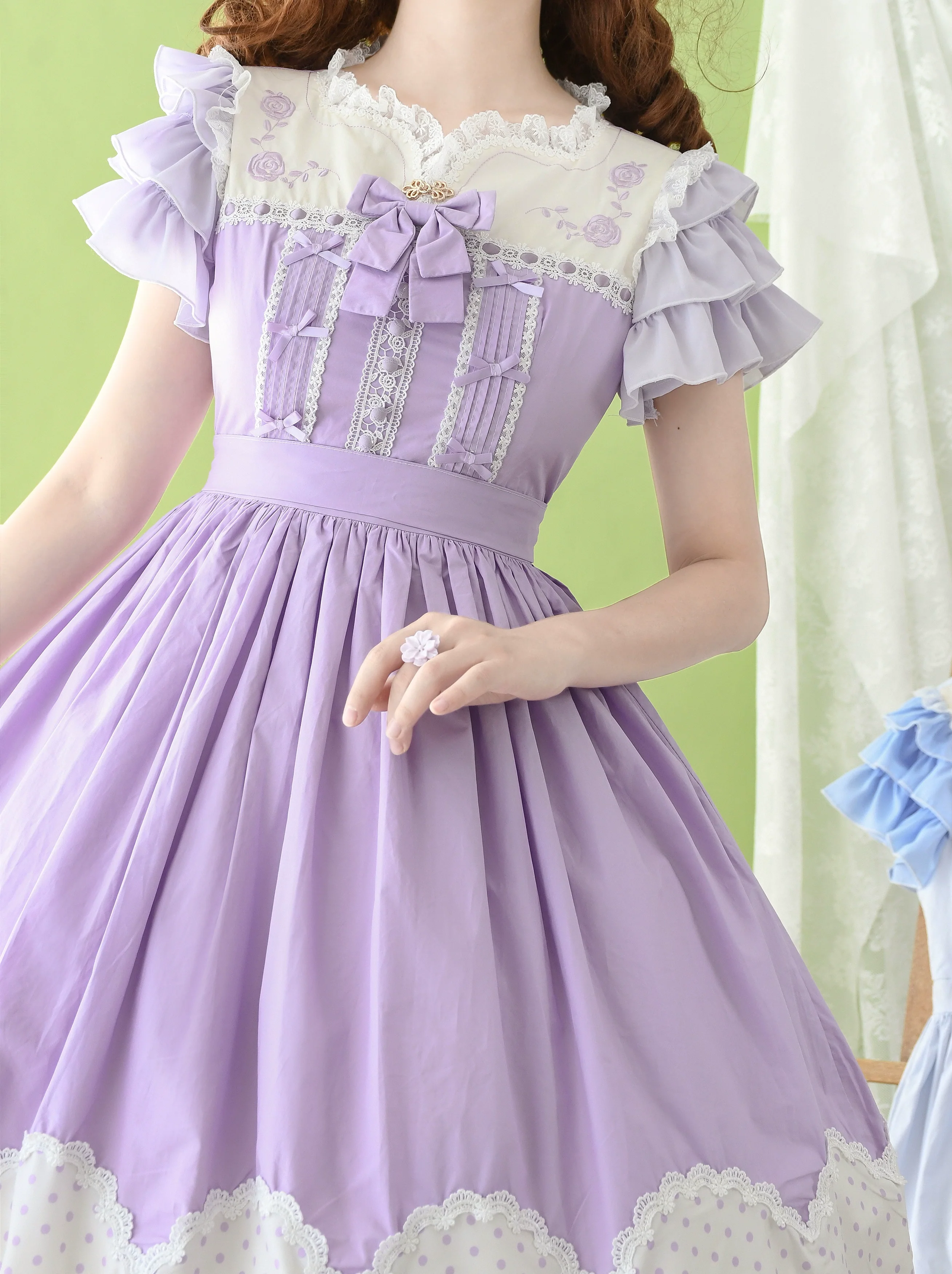 Summer Breeze - Sweet Lolita OP Embroidery Daily Lolita Dress - Image 12
