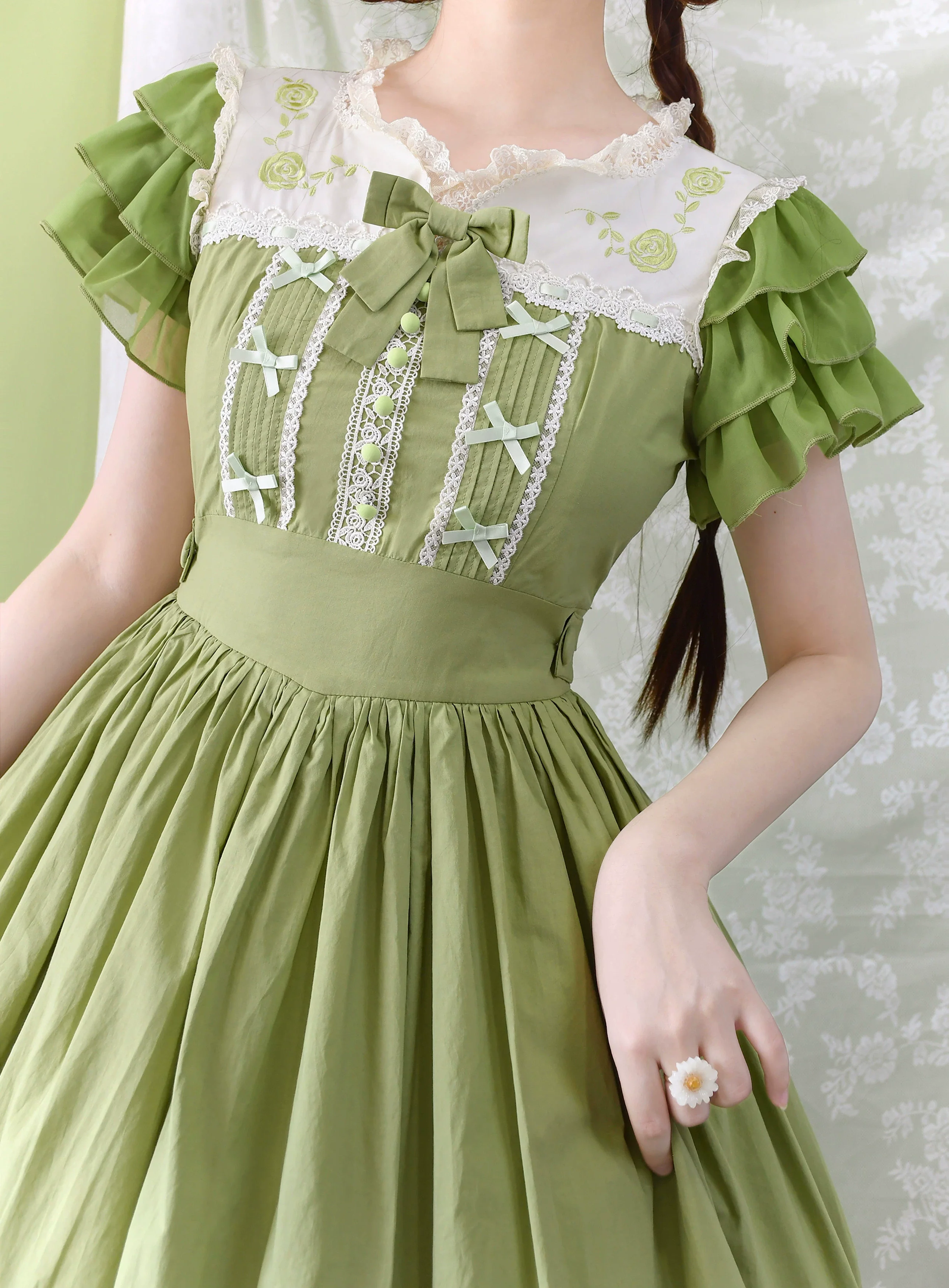 Summer Breeze - Sweet Lolita OP Embroidery Daily Lolita Dress - Image 2