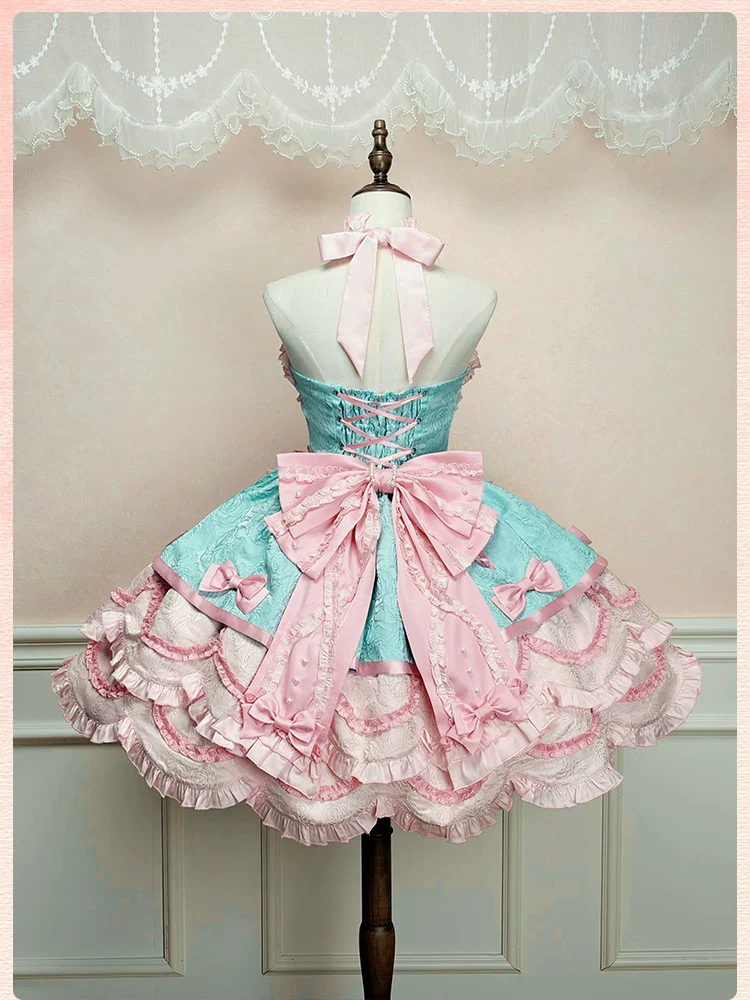 Sweetheart Petal - Sweet Lolita Petal Hem JSK Dress, Halter Neckline - Image 10