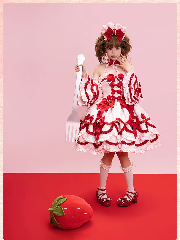 Sweetheart Petal - Sweet Lolita Petal Hem JSK Dress, Halter Neckline - Image 31