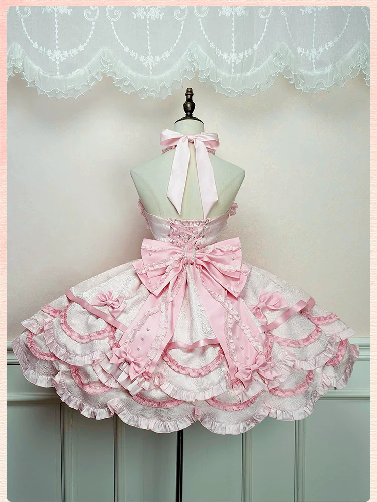 Sweetheart Petal - Sweet Lolita Petal Hem JSK Dress, Halter Neckline - Image 5