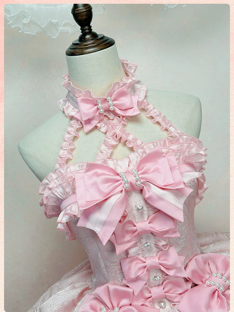 Sweetheart Petal - Sweet Lolita Petal Hem JSK Dress, Halter Neckline - Image 6