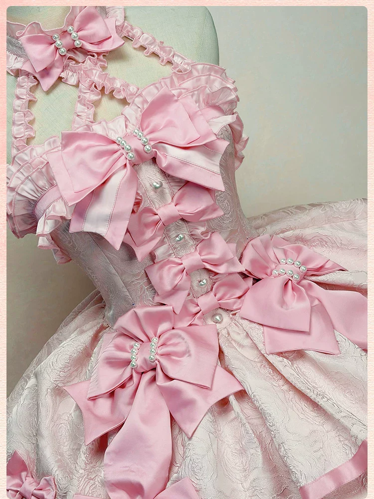 Sweetheart Petal - Sweet Lolita Petal Hem JSK Dress, Halter Neckline - Image 7