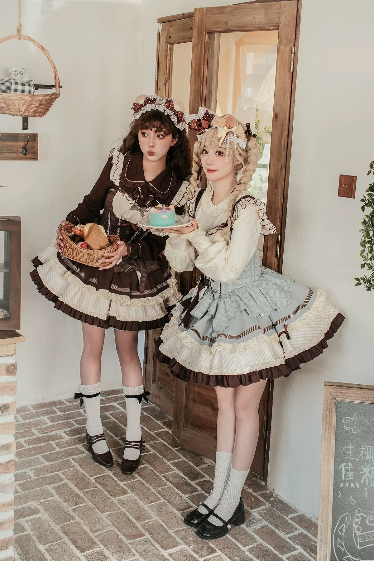 Hawthorn Berries - Thin Choco - Sweet Lolita Petite JSK Puffy Mini Dress KC - Image 13