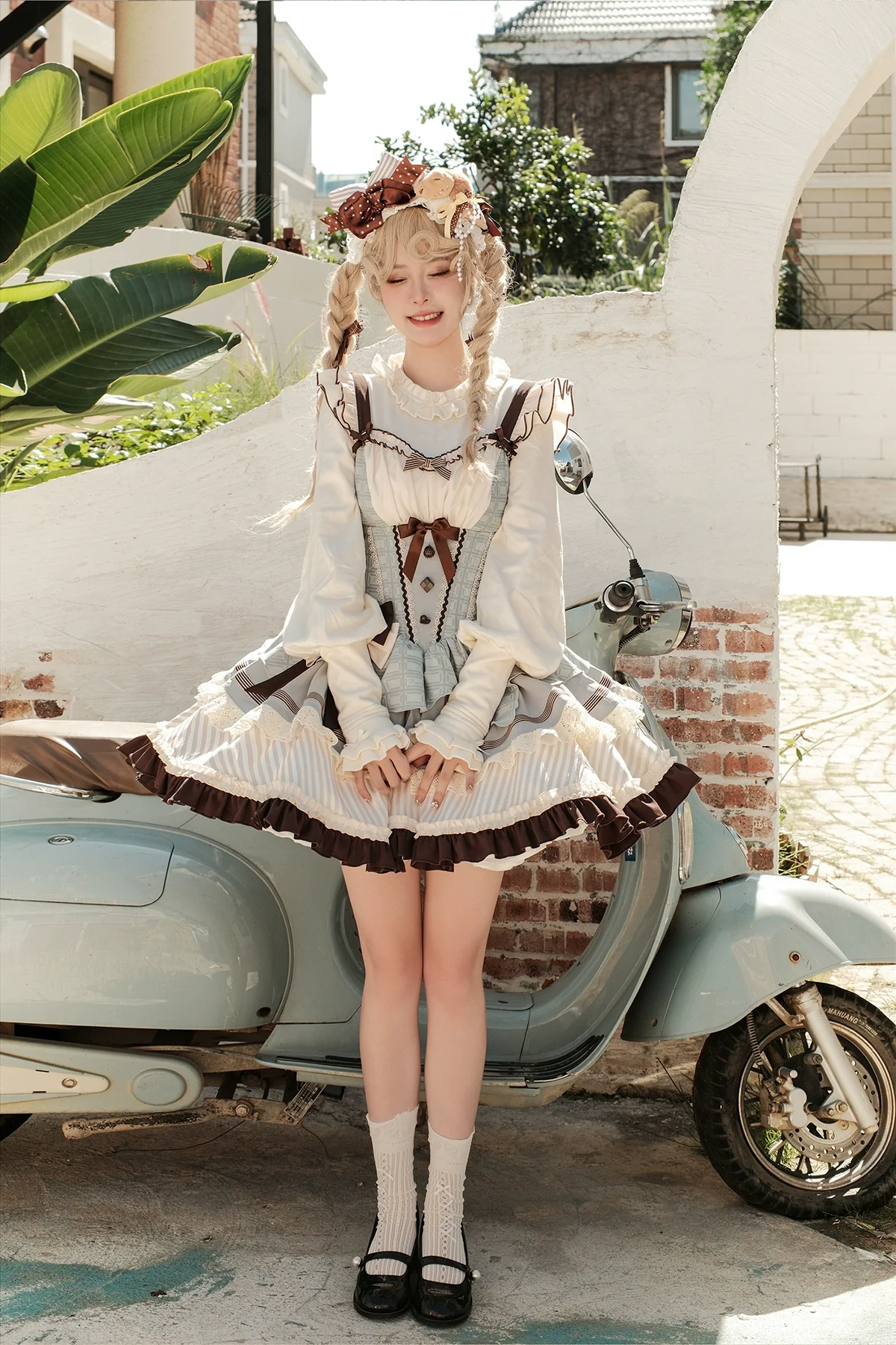Hawthorn Berries - Thin Choco - Sweet Lolita Petite JSK Puffy Mini Dress KC - Image 4