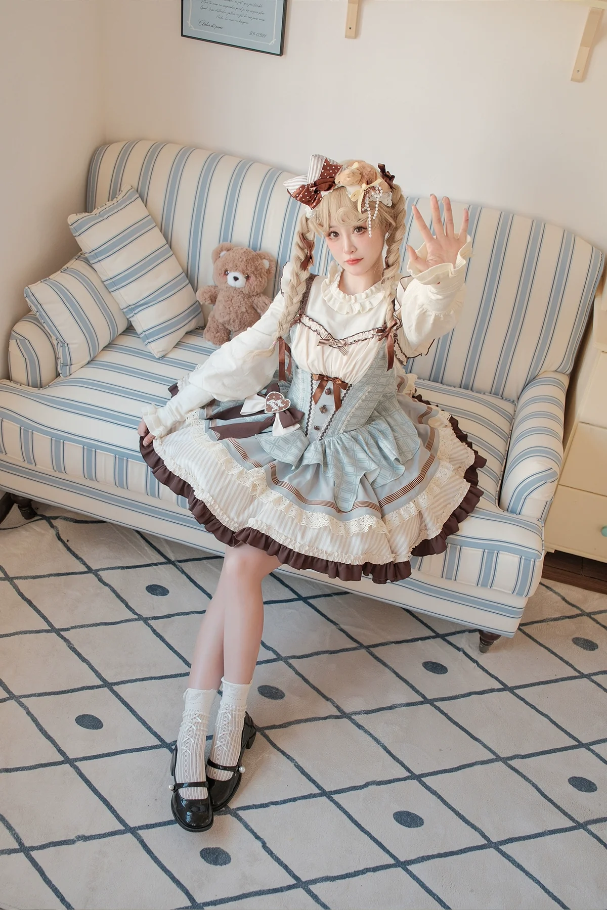 Hawthorn Berries - Thin Choco - Sweet Lolita Petite JSK Puffy Mini Dress KC - Image 6