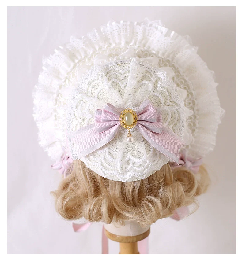 Xiaogui - Sweet Lolita Headdress Pink Handmade Christmas Accessories - Image 20