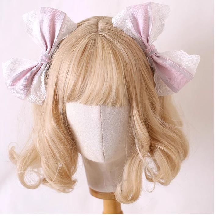 Xiaogui - Sweet Lolita Headdress Pink Handmade Christmas Accessories - Image 3