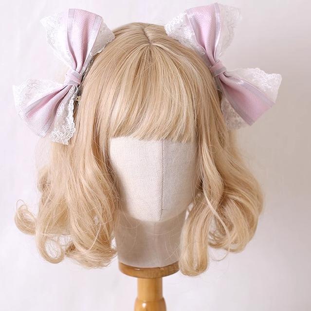 Xiaogui - Sweet Lolita Headdress Pink Handmade Christmas Accessories - Image 6