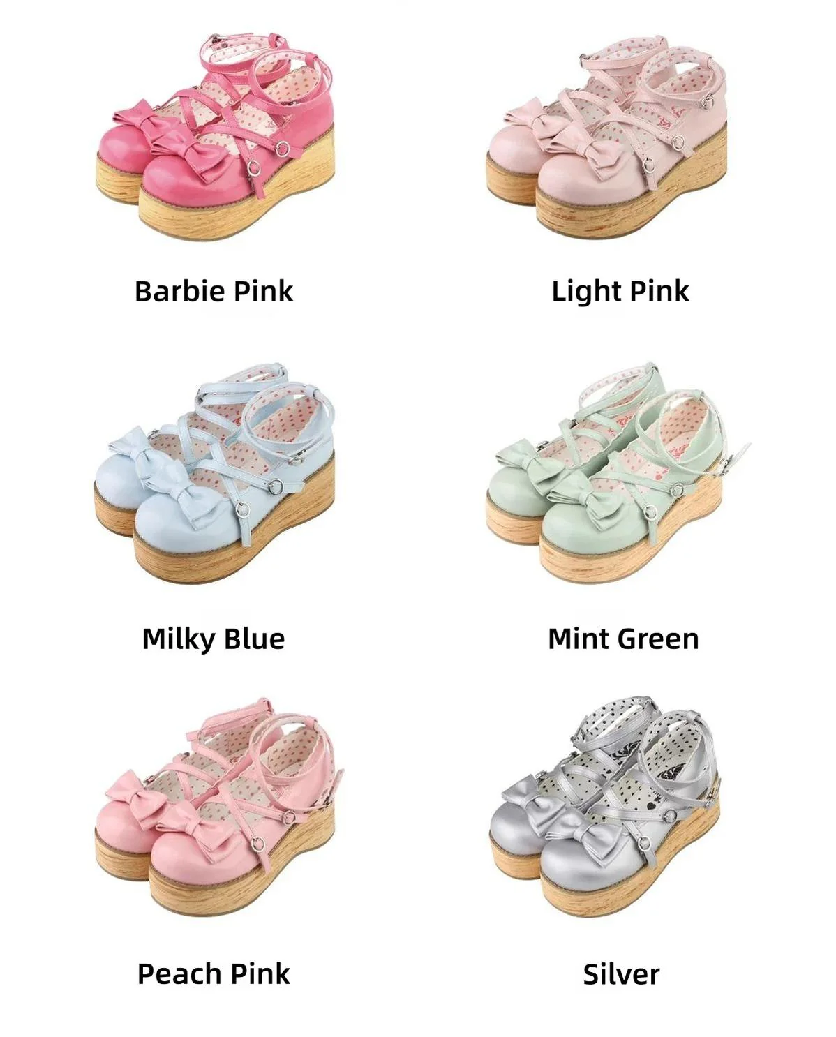 Puff Tata - Sweet Lolita Platform Shoes, Adjustable Straps - Image 15