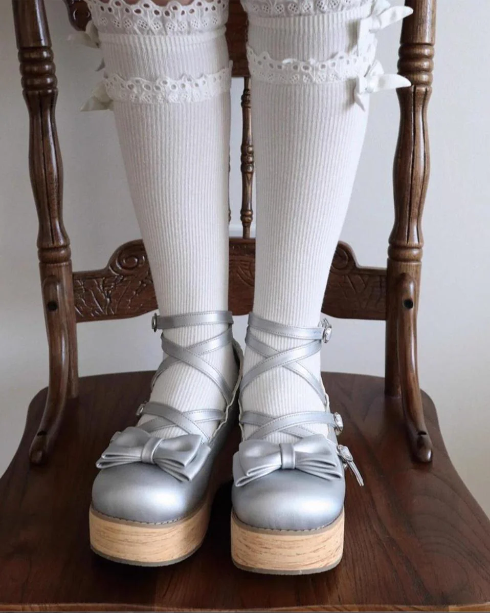 Puff Tata - Sweet Lolita Platform Shoes, Adjustable Straps - Image 3
