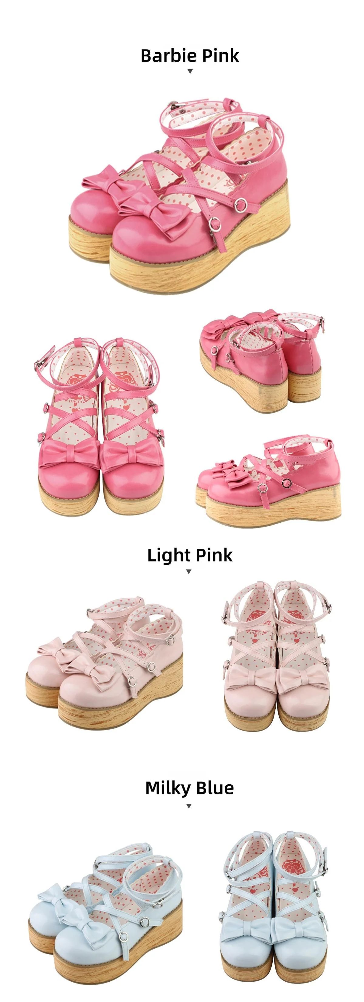 Puff Tata - Sweet Lolita Platform Shoes, Adjustable Straps - Image 5