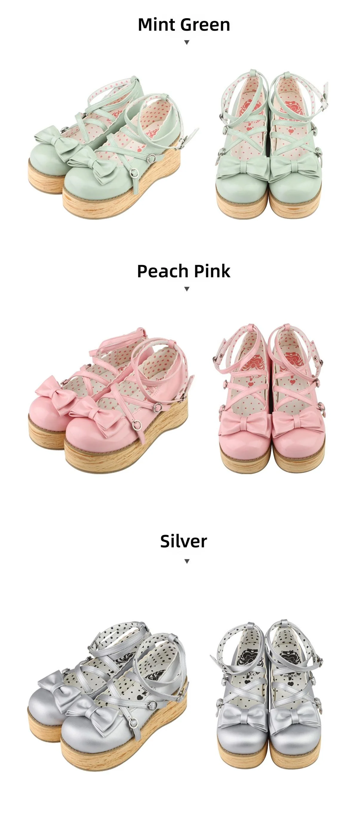 Puff Tata - Sweet Lolita Platform Shoes, Adjustable Straps - Image 6