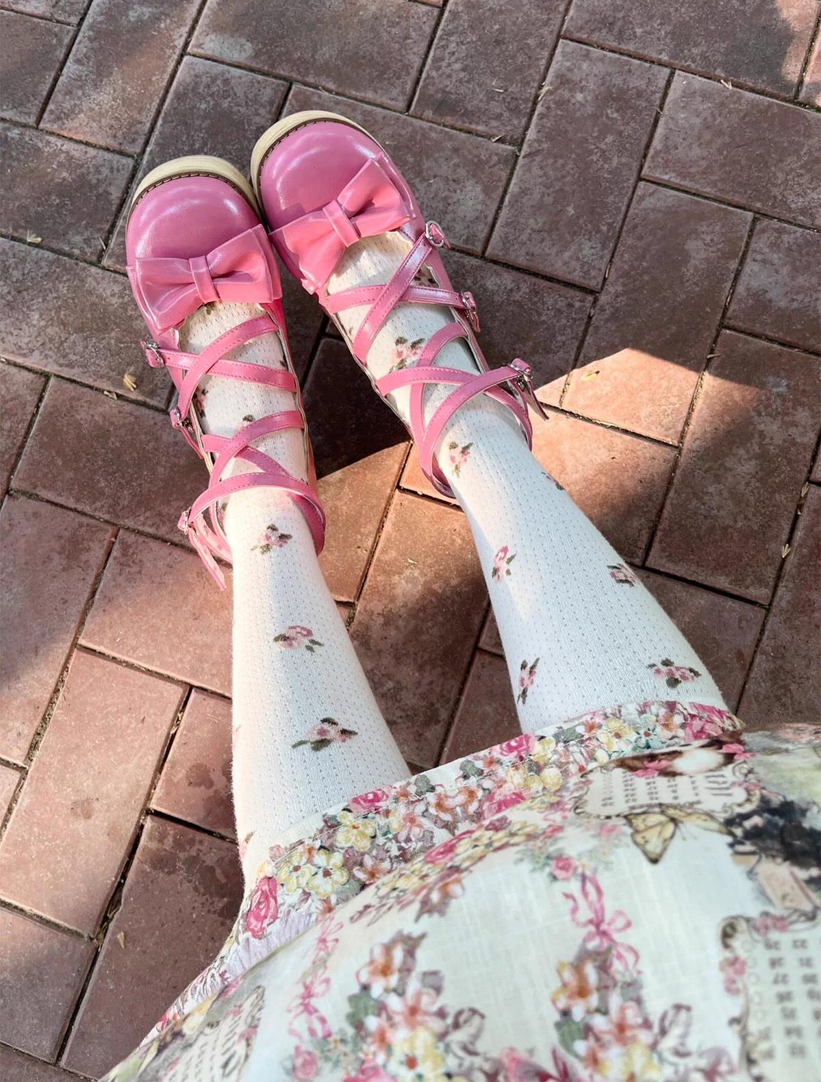Puff Tata - Sweet Lolita Platform Shoes, Adjustable Straps - Image 7