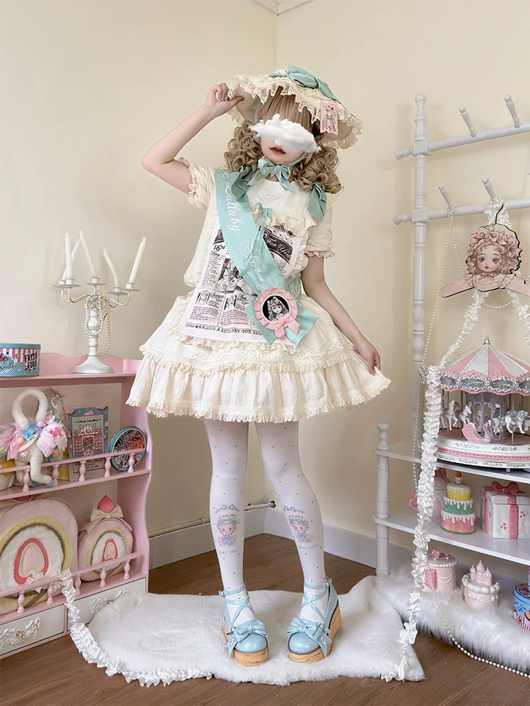 Sweet Cake - Sweet Lolita Platform Shoes Wood Grain - Image 33